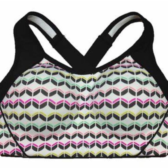 Victoria’s Secret‎ VSX The Standout Sport Bra 34C White Chevron Maximum Support - Picture 5 of 8